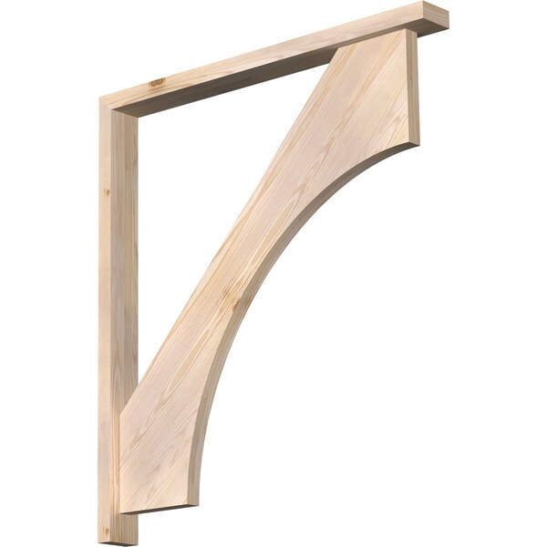 Ekena Millwork Westlake Block Smooth Bracket w/ Offset Brace, Douglas Fir, 3 1/2"W x 36"D x 40"H BKT0402X36X40WTL05SDF - main
